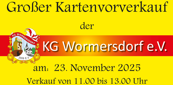 Vorverkauf Prunksitzung 2026